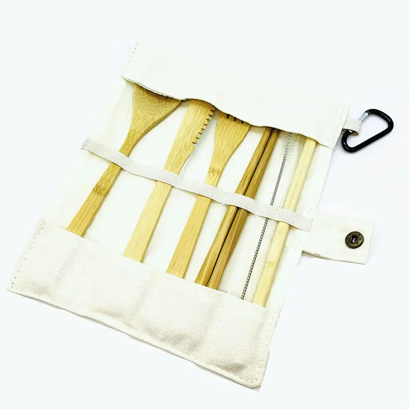 Bambooer travel ustensils set